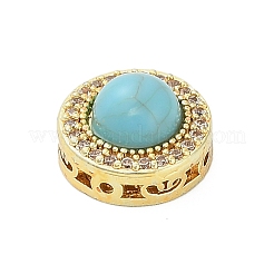 Окрашенные синтетические бирюзовые бусины KK-B158-04G-05