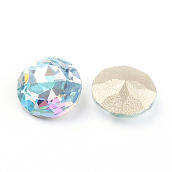 Dos et dos pointés cabochons en verre strass k9&nbsp;RGLA-J012-8mm-202LS