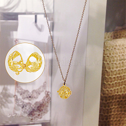 12 шт. 3-х цветные латунные подвески в виде клетки KK-DC0002-46