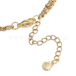 Подвеска в виде солнца из натуральной пресноводной ракушки и сплава стекла NJEW-JN05469-04