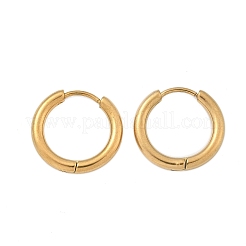 Серьги-кольца Huggie Hoop из нержавеющей стали 304 с ионным покрытием (IP) EJEW-F111B-17mm-G