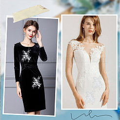 Вышивка полиэстером пришить 3d цветочные аппликации&nbsp;DIY-WH0304-717