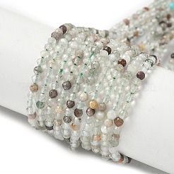 Натуральный зеленый лодолит кварц / садовый кварц / бусины из зеленого фантомного кварца G-G271-E01-2mm