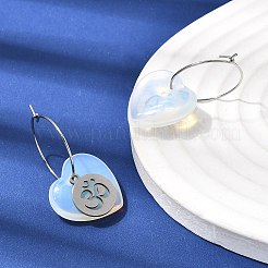 Boucles d'oreilles créoles pour femmes&nbsp;EJEW-G475-04P