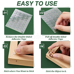 60 шт прозрачные акриловые двухсторонние клейкие наклейки FIND-WH0139-98A