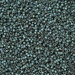 MIYUKIデリカビーズ  シリンダー  日本製シードビーズ  11/0  （db0373)マットメタリックセージグリーン光沢  1.3x1.6mm  穴：0.8mm  約2000PCS /ボトル  10 G /ボトル&nbsp;SEED-JP0008-DB0373