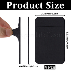4 porte-cartes de téléphone auto-adhésif en tissu élastique pour l'arrière du téléphone&nbsp;OFST-CN0001-01