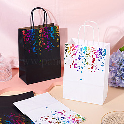 12 stücke 2 farben bunte heißprägen herz papier geschenk tragetaschen&nbsp;ABAG-TA0001-57B