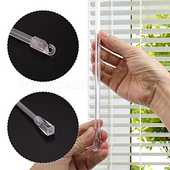 プラスチック製ブラインドティルトワンド2個  フックとハンドル付き  ホワイト  300x12mm&nbsp;AJEW-CN0004-69