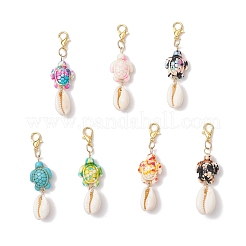 Decorazioni pendenti in turchese sintetico&nbsp;HJEW-JM03645-02