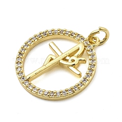 Латунные микро проложить кубического циркония подвески KK-I360-073G