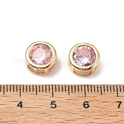 Латунные микро проложить кубического циркония бусы KK-A259-12G-07