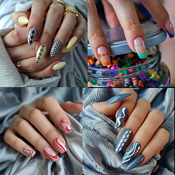 DIY-Nagelkunst-Vorlagen aus Edelstahl&nbsp;MRMJ-WH0092-028