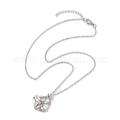 3 шт. 3 стиля 304 нержавеющая сталь и латунь макраме мешочек пустой держатель камней для изготовления подвесок ожерелий NJEW-JN04442