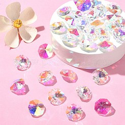 Подвески с гальваническим стеклянным разъемом&nbsp;EGLA-YW0003-02