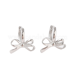 Pendientes de aro de latón con lazo para mujer&nbsp;EJEW-P288-04P