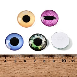 Cabochons en verre transparent imprimé&nbsp;GL-CBAA22A-15