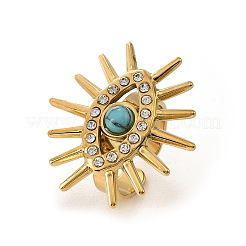 Offene Manschettenringe aus Edelstahl 304 mit Strassen&nbsp;RJEW-H269-04G
