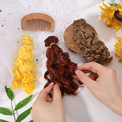 3 stücke 3 farben pp puppe perücke lange lockige haar&nbsp;DIY-GL0006-22