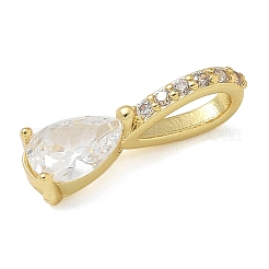 Pendentifs avec zircon cubiques à micro-pavés en laiton&nbsp;X-KK-U050-05G-02