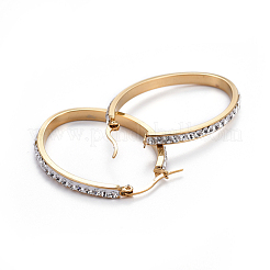 Orecchini a cerchio in acciaio inossidabile 304&nbsp;EJEW-L232-037A-01G