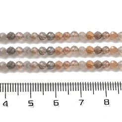 Нити из натуральных бусин из нескольких лунных камней G-B074-B08-02