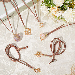 6 шт. 3 стиля ожерелья с держателем кристаллов MAK-SC0001-41G