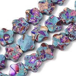 Окрашенные синтетические нити из имперской яшмы G-D337-14mm-B02