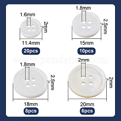 44 шт. 4 пуговицы из натуральной пресноводной ракушки BUTT-NB0001-68