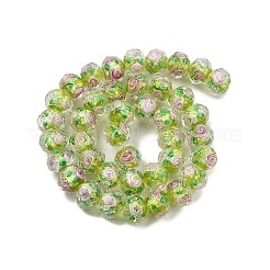 Нити из фольгированных бусин лэмпворк ручной работы FOIL-S136-001H