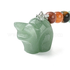 Брелок для ключей из натурального драгоценного камня в виде улитки KEYC-F040-07