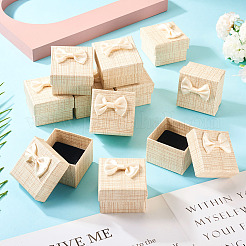 Boîtes de rangement carrées en carton pour bagues cadeaux&nbsp;CON-TAC0001-17F