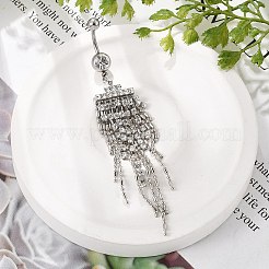 Сплав кристалл горный хрусталь подвеска изогнутая штанга живот кольца AJEW-R007-04P-03