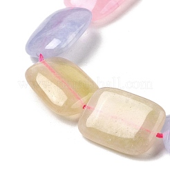 Нити бусин из натурального окрашенного малайзийского нефрита G-B137-B02-01D