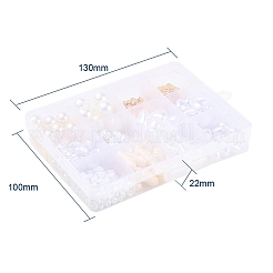 164 pz fiore e perline rotonde in plastica e lega rotonde&nbsp;DIY-YW0002-57