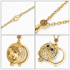 2 pendentif médaillon magnétique en forme de loupe&nbsp;NJEW-CP0001-02
