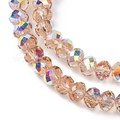 Chapelets de perles en verre transparent électrolytique&nbsp;EGLA-A046-01B-22