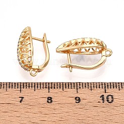 Латунный микропаве кубический цирконий кольцо серьги фурнитура KK-N261-43G