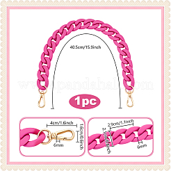 Акриловые витые цепочки для сумок с застежками из сплава&nbsp;PURS-WH0008-20A