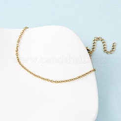 Браслеты-цепочки из нержавеющей стали 304 BJEW-C134-01D-G