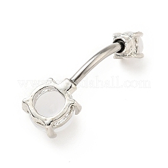 Bilanciere curvo con perline acriliche&nbsp;AJEW-G042-03P
