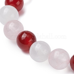 3 pz braccialetti elastici con perline di pietre preziose naturali miste rotonde per donna&nbsp;BJEW-TA00568