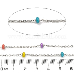 Цепи из нержавеющей стали 304 с эмалированными звеньями&nbsp;AJEW-Z028-09P-09