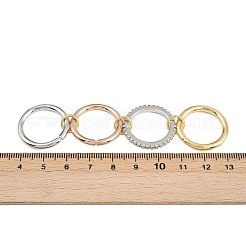 Женские кольца-пальцы с микропаве из кубических цирконий из латуни&nbsp;RJEW-P160-01G-MC