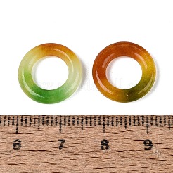 染色された天然白翡翠の連結リング  リング  ペルー  15.5x3mm  内径：8~9mm&nbsp;G-Q601-43D