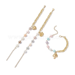 Браслеты с подвесками из нержавеющей стали 304 BJEW-JB12682