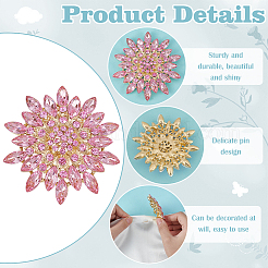 2 шт. броши из цветочного сплава JEWB-FG0001-31A