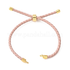 Realizzazione di braccialetti regolabili con cordino in pelle microfibra intrecciata&nbsp;KK-CBAC260-01G