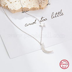 Collar de luna y estrella de plata s925&nbsp;DK3531