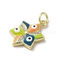 Латунные микро проложить кубического циркония подвески KK-E092-17G-03